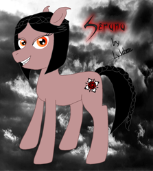 Size: 844x947 | Tagged: safe, artist:lykhon, imported from derpibooru, vampire, dawnguard, ponified, serana, skyrim, the elder scrolls