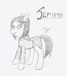 Size: 845x946 | Tagged: safe, artist:lykhon, imported from derpibooru, vampire, dawnguard, drawing, ponified, serana, skyrim, the elder scrolls