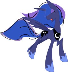 Size: 1314x1382 | Tagged: safe, artist:roadboat, imported from derpibooru, princess luna, pony, eyes closed, female, simple background, solo