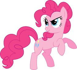 Size: 2000x1817 | Tagged: safe, artist:patec, imported from derpibooru, pinkie pie, earth pony, pony, sonic rainboom (episode), female, mare, rearing, simple background, smiling, smirk, solo, transparent background, vector