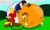 Size: 900x540 | Tagged: safe, artist:kylestudios, imported from derpibooru, applejack, oc, oc:kyle, balloon pony, earth pony, inflatable pony, air inflation, air pump, appleblimp, balloon, blimp, inflation, puffy cheeks, spherical inflation