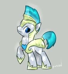 Size: 550x600 | Tagged: safe, artist:ponchuzn, imported from derpibooru, pony, crystallized, male, royal guard, solo