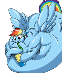 Size: 1280x1520 | Tagged: safe, artist:quiteanonymous, imported from derpibooru, rainbow dash, balloon pony, inflatable pony, pegasus, air inflation, air tank, balloon, belly, big belly, bingo wings, blimp, butt, floating, hose, huge belly, huge butt, impossibly large belly, impossibly large butt, inflatable, inflated ears, inflated head, inflated hooves, inflated wings, inflation, large butt, neck roll, puffy cheeks, rainblimp dash, rainbutt dash, round belly, spherical inflation, wings