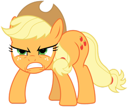 Size: 900x756 | Tagged: artist needed, source needed, safe, imported from derpibooru, applejack, earth pony, pony, angry, female, gritted teeth, mare, simple background, solo, transparent background, vector