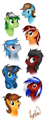 Size: 1397x3681 | Tagged: safe, artist:lydia-rawr, imported from derpibooru, oc, oc only, oc:apple crush, oc:autumn breeze, oc:blaze, oc:carter clover, oc:chaos light, oc:herty, oc:molly, oc:orange cane, oc:silver, derp face, sketch