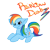 Size: 1000x1000 | Tagged: safe, artist:kuroryushin-kuma, imported from derpibooru, rainbow dash, pegasus, pony, female, looking at you, lying down, mare, prone, solo