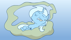Size: 1280x720 | Tagged: safe, artist:dinnerjoe, imported from derpibooru, trixie, pony, unicorn, drugs, female, mare, solo, stoned trixie