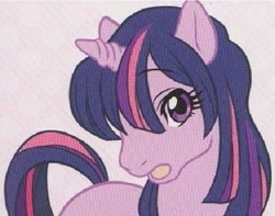 Size: 359x283 | Tagged: safe, artist:akira bano, imported from derpibooru, twilight sparkle, pony, unicorn, cropped, female, mare, open mouth, solo
