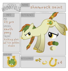 Size: 795x836 | Tagged: safe, artist:ivyhaze, imported from derpibooru, oc, oc only, oc:erin go bragh, earth pony, pony, braid, male, nose ring, reference sheet, solo, stallion, unshorn fetlocks