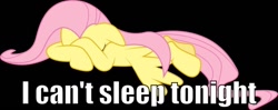 Size: 900x358 | Tagged: safe, imported from derpibooru, fluttershy, female, image macro, insomnia, solo, vector