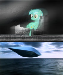 Size: 791x935 | Tagged: safe, imported from derpibooru, lyra heartstrings, crossover, disney, flight of the navigator, parody, ponified, sitting, sitting lyra, trimaxion drone ship