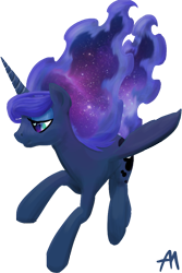 Size: 584x872 | Tagged: safe, artist:bananimationofficial, imported from derpibooru, princess luna, female, heart, missing accessory, simple background, smiling, solo