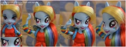 Size: 6814x2552 | Tagged: safe, artist:antych, imported from derpibooru, rainbow dash, equestria girls, custom, customized toy, doll, pony eyes