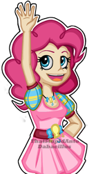 Size: 594x1066 | Tagged: safe, artist:antych, imported from derpibooru, pinkie pie, human, female, humanized, solo