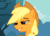 Size: 740x540 | Tagged: safe, imported from derpibooru, screencap, applejack, earth pony, pony, the last roundup, animated, applejack's hat, cowboy hat, female, gif, hat, hat tip, mare, solo