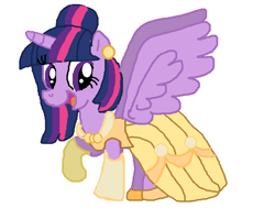 Size: 600x477 | Tagged: safe, imported from derpibooru, twilight sparkle, alicorn, pony, belle, disney princess, female, mare, solo, twilight sparkle (alicorn)