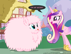 Size: 650x500 | Tagged: safe, artist:mixermike622, imported from derpibooru, princess cadance, oc, oc:fluffle puff, tumblr:ask fluffle puff, tumblr