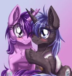 Size: 900x949 | Tagged: safe, artist:inuhoshi-to-darkpen, imported from derpibooru, amethyst star, sparkler, oc, oc:star kicker, fanfic:the life and times of a winning pony, winningverse, canon x oc, female, lesbian, shipping, unshorn fetlocks