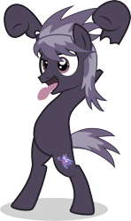 Size: 3938x6669 | Tagged: safe, artist:benybing, imported from derpibooru, haunter, pokémon, ponified, simple background, solo, tongue out, transparent background, vector