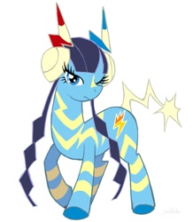 Size: 871x1000 | Tagged: safe, artist:jnnkleche, imported from derpibooru, elesa, kamitsure, pokémon, ponified, solo