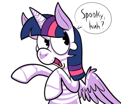 Size: 700x600 | Tagged: safe, artist:karpet-shark, imported from derpibooru, twilight sparkle, alicorn, pony, twily-daily, clothes, costume, female, mare, skeleton costume, twilight sparkle (alicorn)
