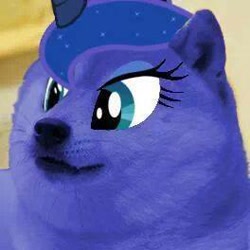 Size: 264x264 | Tagged: safe, edit, imported from derpibooru, princess luna, doge, female, lune, meme, solo