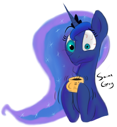 Size: 1385x1500 | Tagged: safe, artist:saine grey, imported from derpibooru, princess luna, alicorn, pony, coffee, color, female, simple background, solo