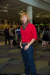 Size: 1365x2048 | Tagged: artist needed, safe, artist:dtjaaaam, imported from derpibooru, big macintosh, human, 2013, bandana, convention, cosplay, irl, irl human, male, megacon, mouth hold, photo