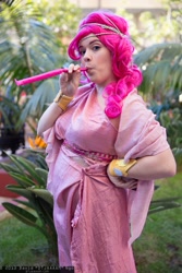 Size: 1365x2048 | Tagged: safe, artist:tiny rage cosplay, imported from derpibooru, pinkie pie, human, 2013, anime los angeles, cosplay, irl, irl human, party horn, photo, solo