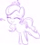 Size: 1005x1146 | Tagged: safe, artist:mcsadat, imported from derpibooru, diamond tiara, female, heart, monochrome, request, sketch, smiling, solo