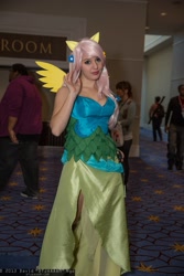 Size: 1365x2048 | Tagged: safe, artist:lisa-lou-who, imported from derpibooru, fluttershy, human, 2013, clothes, cosplay, dress, gala dress, irl, irl human, katsucon, photo, solo