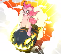 Size: 2739x2405 | Tagged: safe, artist:angelwing314, imported from derpibooru, pinkie pie, female, missile, rocket, solo, sun