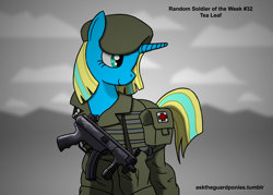 Size: 2450x1750 | Tagged: safe, artist:asktheguardponies, imported from derpibooru, oc, oc only, asktheguardponies, gun, military, mp5k, solo