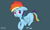Size: 5000x3000 | Tagged: safe, artist:verminshy, imported from derpibooru, rainbow dash, broken wing, crying, feather, female, filly, solo