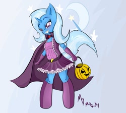Size: 981x879 | Tagged: safe, artist:mdgusty, imported from derpibooru, trixie, anthro, female, halloween, nightmare night, solo