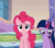 Size: 582x509 | Tagged: safe, imported from derpibooru, screencap, pinkie pie, twilight sparkle, games ponies play, animated, cinnamon bun, female