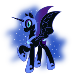 Size: 883x904 | Tagged: safe, artist:poldekpl, imported from derpibooru, nightmare moon, alicorn, pony, female, solo