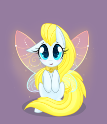 Size: 1000x1154 | Tagged: dead source, safe, artist:meekcheep, imported from derpibooru, oc, oc only, oc:sunbasker, flutter pony, blushing, collar, cute, g1, g1 to g4, g4, generation leap, solo