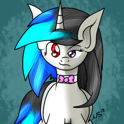 Size: 1000x1000 | Tagged: safe, artist:novaspark, imported from derpibooru, dj pon-3, octavia melody, vinyl scratch, duality, fusion, scratchtavia