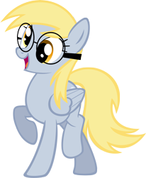 Size: 7108x8646 | Tagged: safe, artist:jonathanmdful, imported from derpibooru, derpy hooves, pegasus, pony, absurd resolution, cute, derpabetes, female, glasses, mare, open mouth, open smile, simple background, smiling, solo, standing on two hooves, transparent background