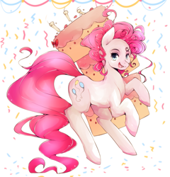 Size: 1555x1621 | Tagged: dead source, safe, artist:inkytophat, imported from derpibooru, pinkie pie, pony, cake, female, solo