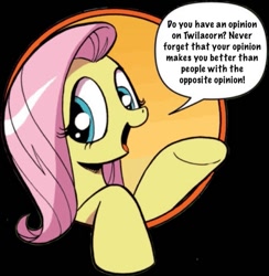 Size: 703x720 | Tagged: safe, imported from derpibooru, fluttershy, alicorn drama, alicorn drama drama, alicorn drama drama drama, bad advice fluttershy, drama, exploitable meme, female, meme, metadrama, solo