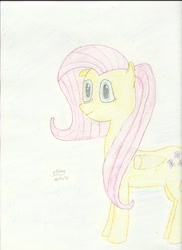 Size: 2550x3507 | Tagged: safe, artist:rambo12tan, imported from derpibooru, fluttershy, drawing, female, solo