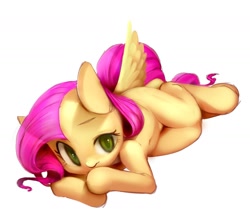 Size: 1401x1200 | Tagged: safe, artist:iizuna, imported from derpibooru, fluttershy, belly button, female, pixiv, solo