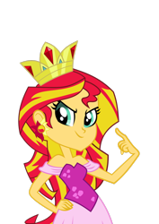 Size: 1024x1448 | Tagged: safe, artist:victoriathekitty, imported from derpibooru, sunset shimmer, equestria girls, equestria girls (movie), crown, fall formal outfits, female, meme, prom queen meme, simple background, solo, transparent background, vector