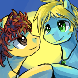 Size: 700x700 | Tagged: safe, artist:saturnspace, imported from derpibooru, achievement hunter, gavin free, michael jones, ponified, rooster teeth