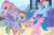 Size: 2000x1300 | Tagged: safe, artist:aquaticneon, imported from derpibooru, firefly, patch (g1), rainbow blaze, rainbow dash, rainbow dash (g3), oc, pegasus, pony, my little pony tales, family, female, filly, fireblaze, firefly as rainbow dash's mom, foal, g1, g1 to g4, g4, generation leap, mare