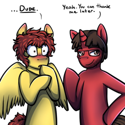 Size: 720x720 | Tagged: safe, artist:deyogee, imported from derpibooru, achievement hunter, blushing, gay, male, michael jones, ponified, ray narvaez jr, rooster teeth