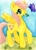 Size: 1472x2064 | Tagged: safe, artist:rayechu, imported from derpibooru, fluttershy, butterfly, female, filly, solo, traditional art