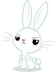 Size: 4000x5175 | Tagged: safe, artist:404compliant, imported from derpibooru, angel bunny, rabbit, just for sidekicks, animal, male, simple background, solo, transparent background, unamused, unimpressed, vector